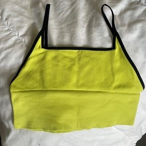 NWOT Intimately Free People Andi Square Neck Ribbed Seamless Longline Bralette